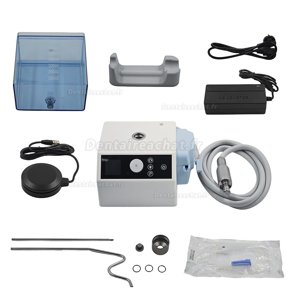 Micromoteur électrique dentaire sans balais avec réservoir d'eau et pompe péristaltique